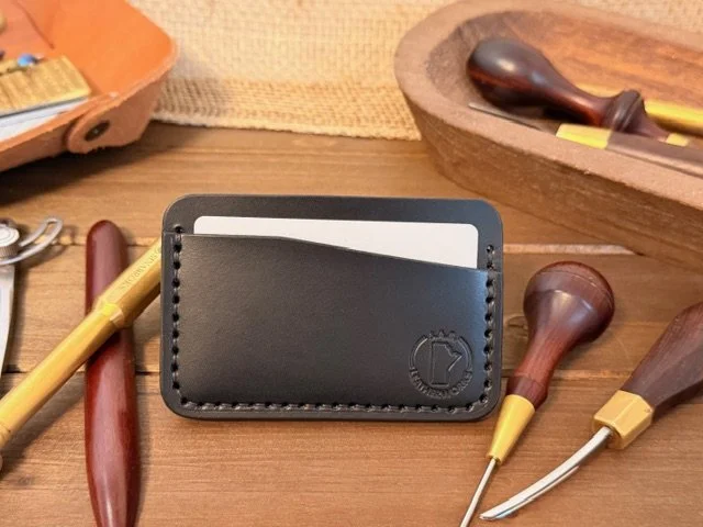 Custom Leather Card Holder, Handmade leather wallet, Minimalist